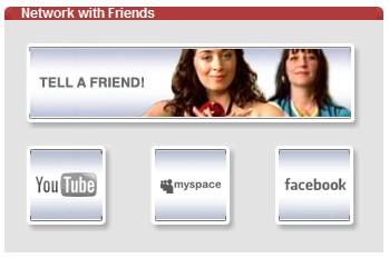Nice widget that pulls together activity in Twitter, MySpace and Facebook, with call to action in each network